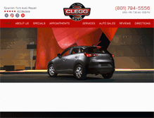Tablet Screenshot of cleggautospanishfork.com